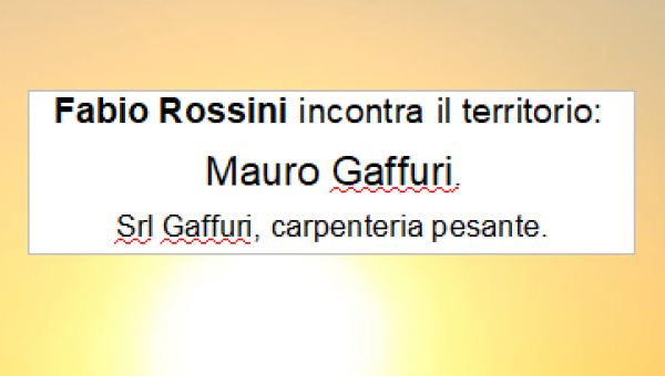 Intervista a Mauro Gaffuri (Srl Gaffuri, carpenteria pesante).